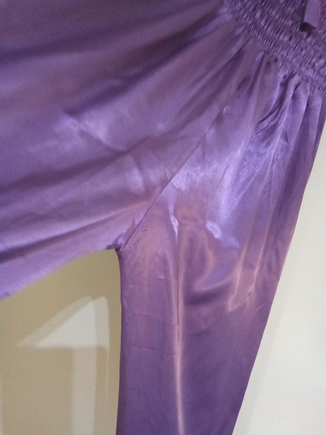 Pantalón raso talla única morado