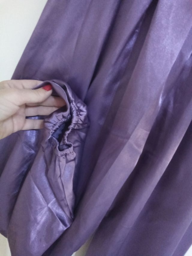 Pantalón raso talla única morado