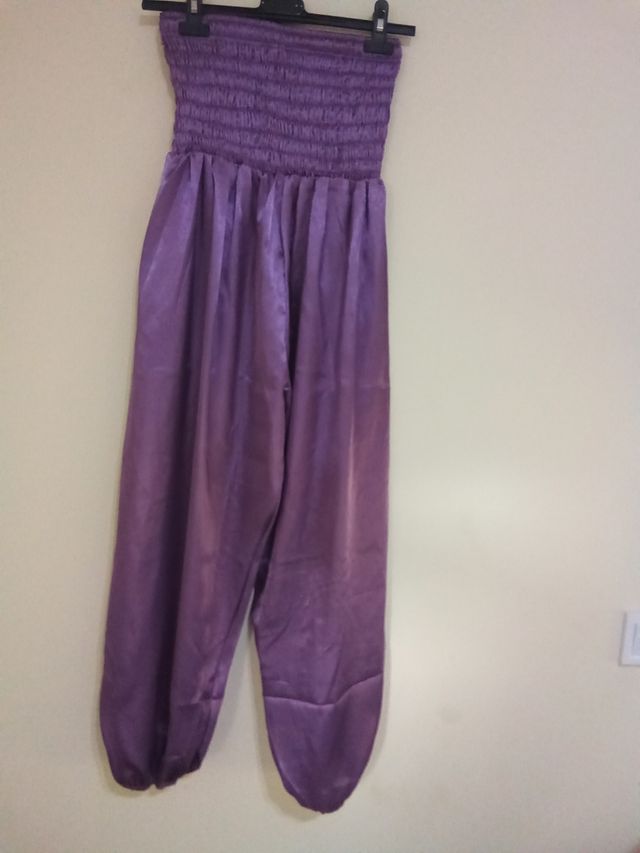 Pantalón raso talla única morado