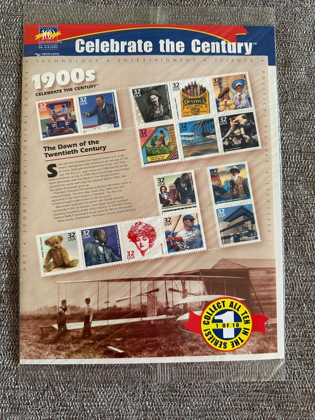 Colección de sellos Celebrate the Century de EEUU