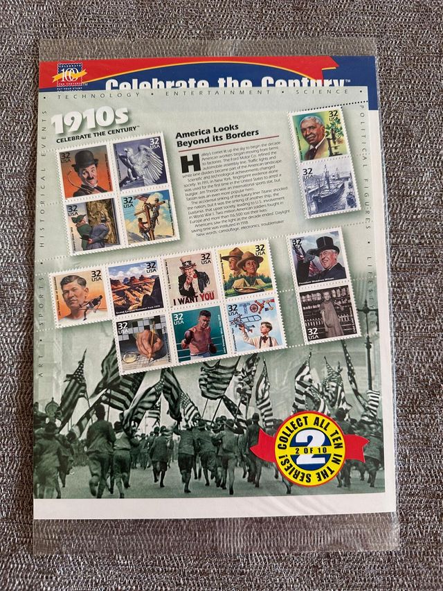 Colección de sellos Celebrate the Century de EEUU