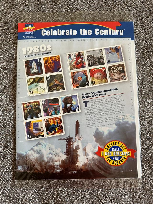 Colección de sellos Celebrate the Century de EEUU