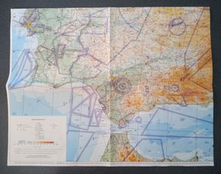 Lote cartas de navegación aérea