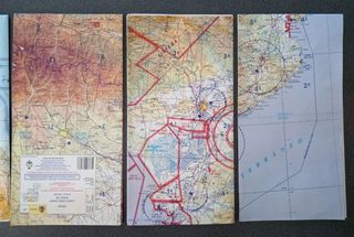 Lote cartas de navegación aérea