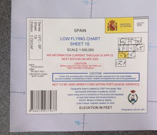 Lote cartas de navegación aérea