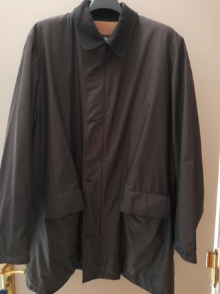 BURBERRY.GABARDINA con forro polar gris