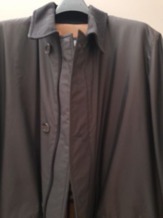 BURBERRY.GABARDINA con forro polar gris