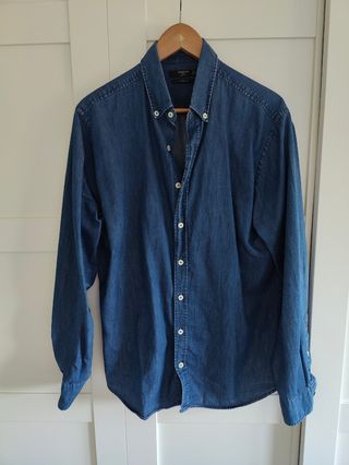 Camisa tipo vaquera Mango Man slim fit