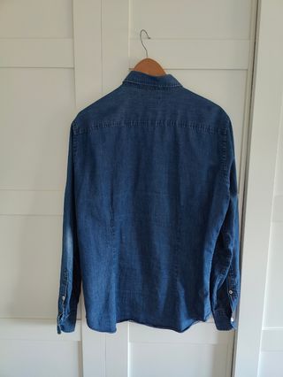 Camisa tipo vaquera Mango Man slim fit