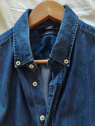 Camisa tipo vaquera Mango Man slim fit