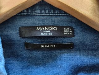 Camisa tipo vaquera Mango Man slim fit