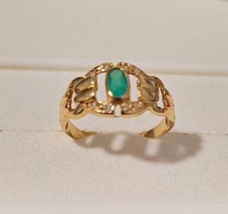Sortija esmeralda oro 18k