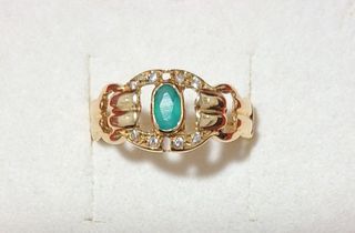Sortija esmeralda oro 18k