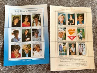 Sellos de Lady Di, de Benín y Camboya
