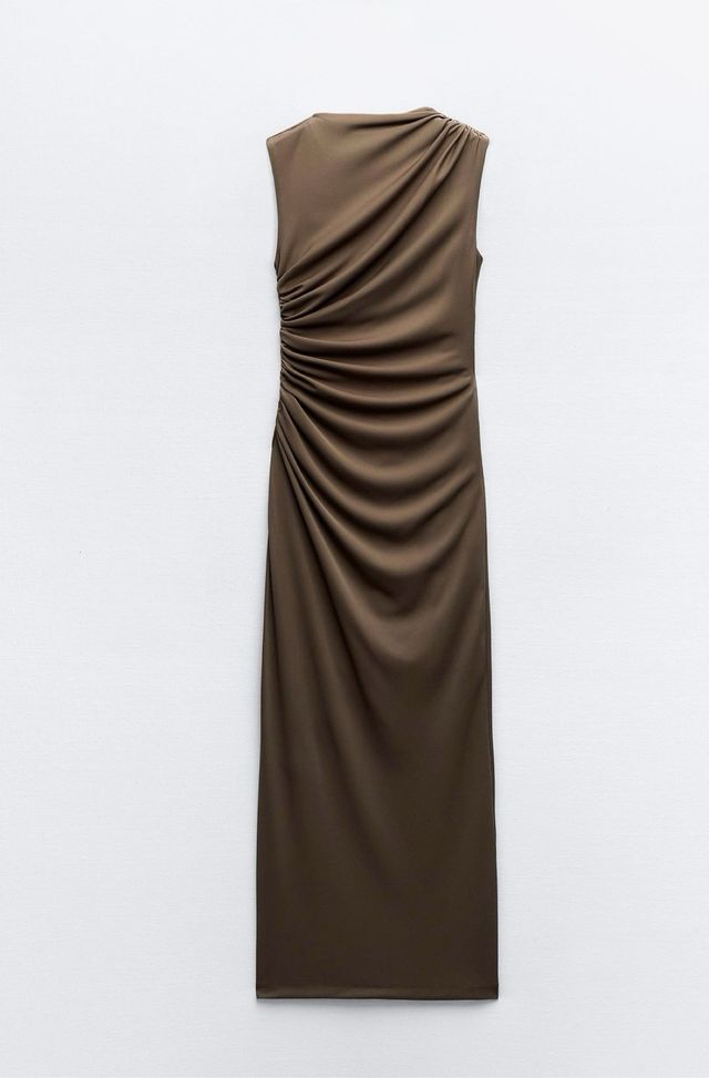 Vestido drapeado Zara