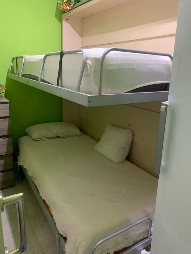 Armario con cama pregable doble