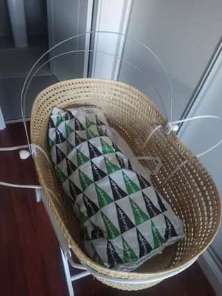 Cuna Moises mimbre bebe