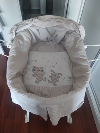 Cuna Moises mimbre bebe
