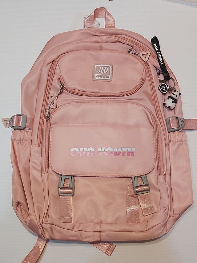 Mochila Rosa con osito panda