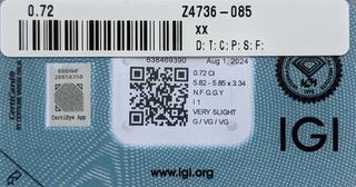 Diamante natural 0,72ct verdoso gris/amarillo