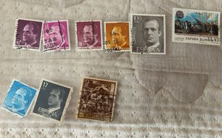 Colección sellos Franco / Rey Juan Carlos España