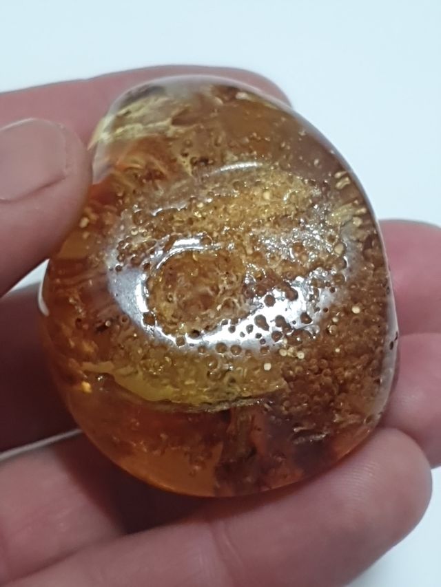 Pieza ámbar incrustaciones insectos