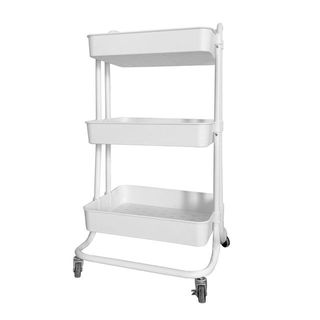 Carrito De Almacenamiento Metálico Blanco NUEVO!!!