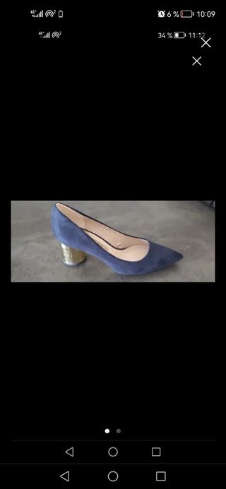 Zapatos tacón azul marino Zara