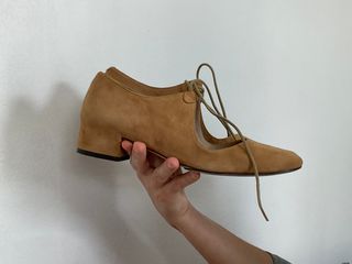 Zapatos de ante beige