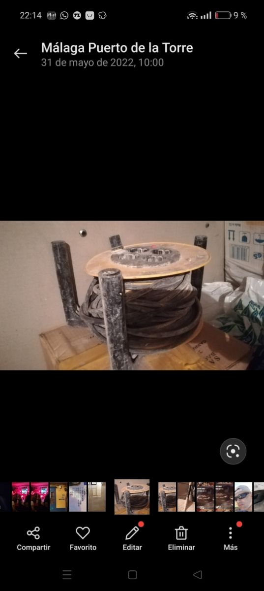 Rollo de cable profesional para obras