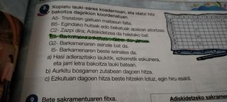 Religión católica 5 primaria, en euskera 5 DBH