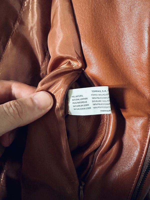 Giubbotto pelle Torras vintage anni '90 Tagli 52