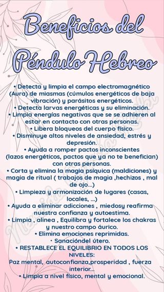 TERAPIA DE PÉNDULO HEBREO