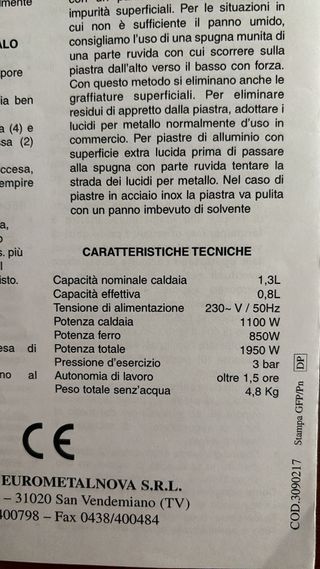 Ferro da stiro a vapore