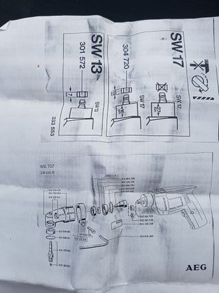 Cabezal angular de taladro modelo AEG WB 707.