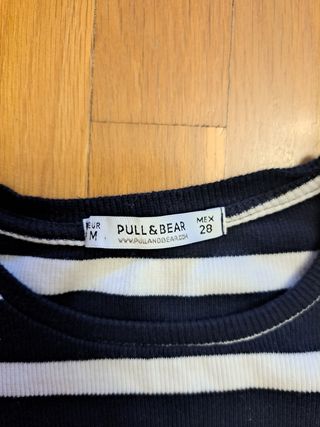 Croptop de rallas Pull and Bear. M