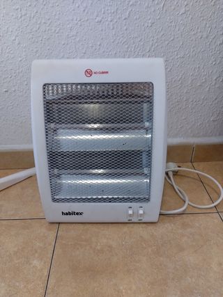 Radiador estufa eléctrica pequeño doble cuarzo