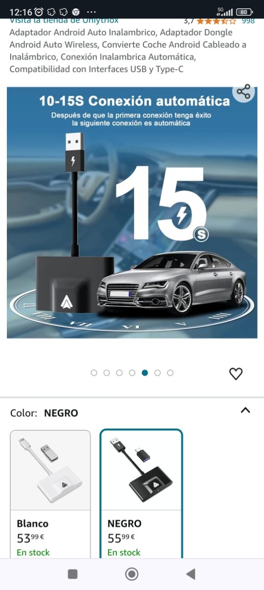 ADAPTADOR ANDROID PARA COCHE 