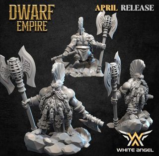 Héroe matador hacha a dos manos