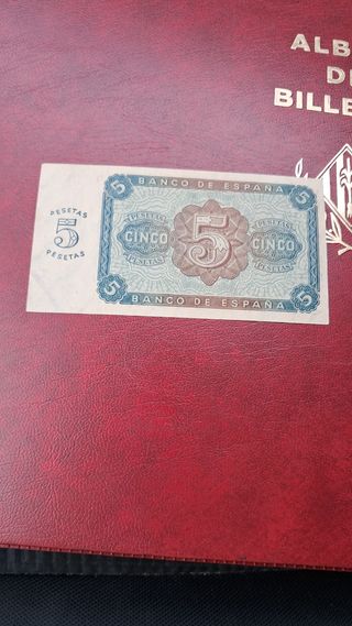 Billete 5 pesetas 1938 serie L