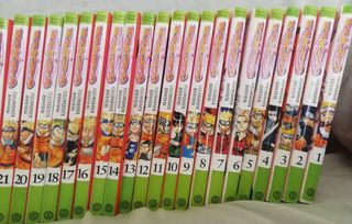 32 libros manga Naruto + bandana, figuras y anillo
