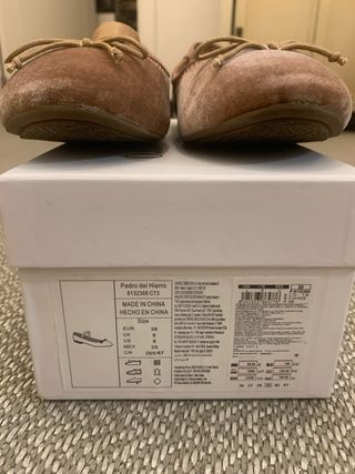 Bailarinas terciopelo rosa talla 39