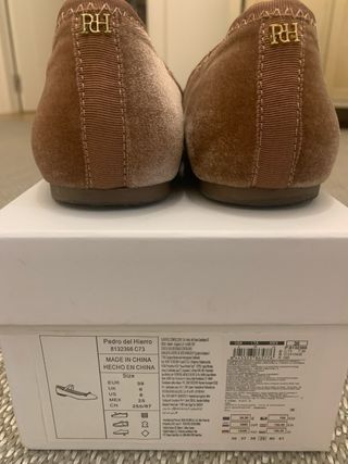 Bailarinas terciopelo rosa talla 39