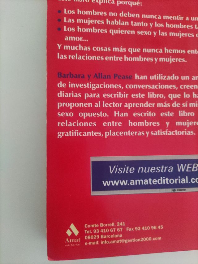 Libro por qué los hombres no escuchan...