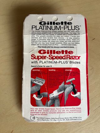 Antigua cuchilla de afeitar Guillette made in USA