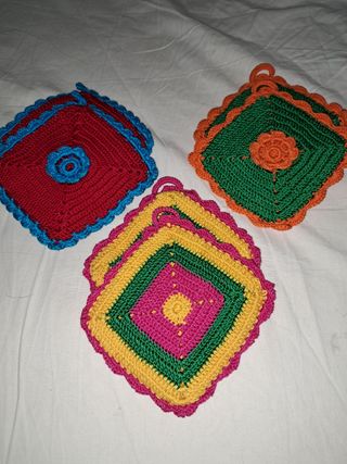 6 presine fatte a mano all'uncinetto