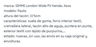 Botines rosa purpurina tacón aguja SIMMI LONDON 