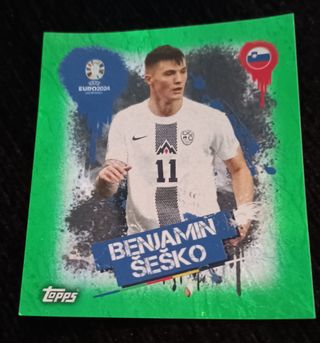 Cromos Eurocopa 2024 - Paralelos morados y verde