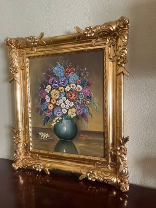 Marco en madera, dorado en oro fino