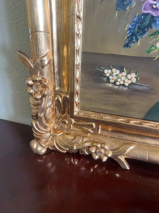 Marco en madera, dorado en oro fino